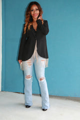 BACK TO BUSINESS BLACK BLAZER - Royale Girl Boutique